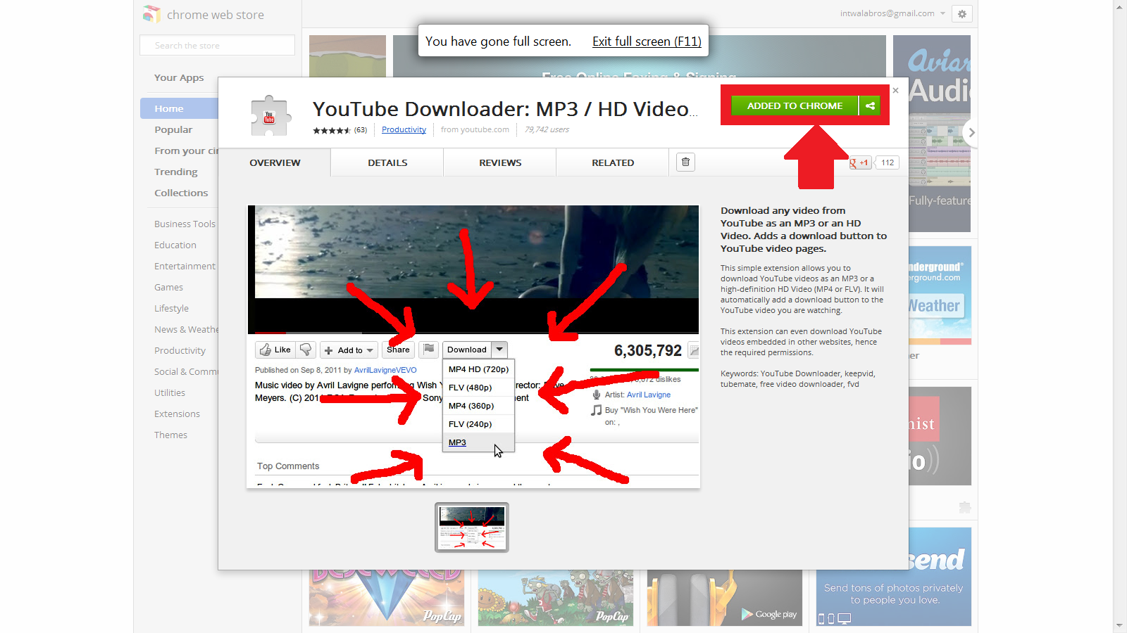 Download video on google chrome android